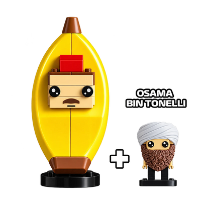 Banana Leclerc minifigure with Osama Bin Tonelli figure