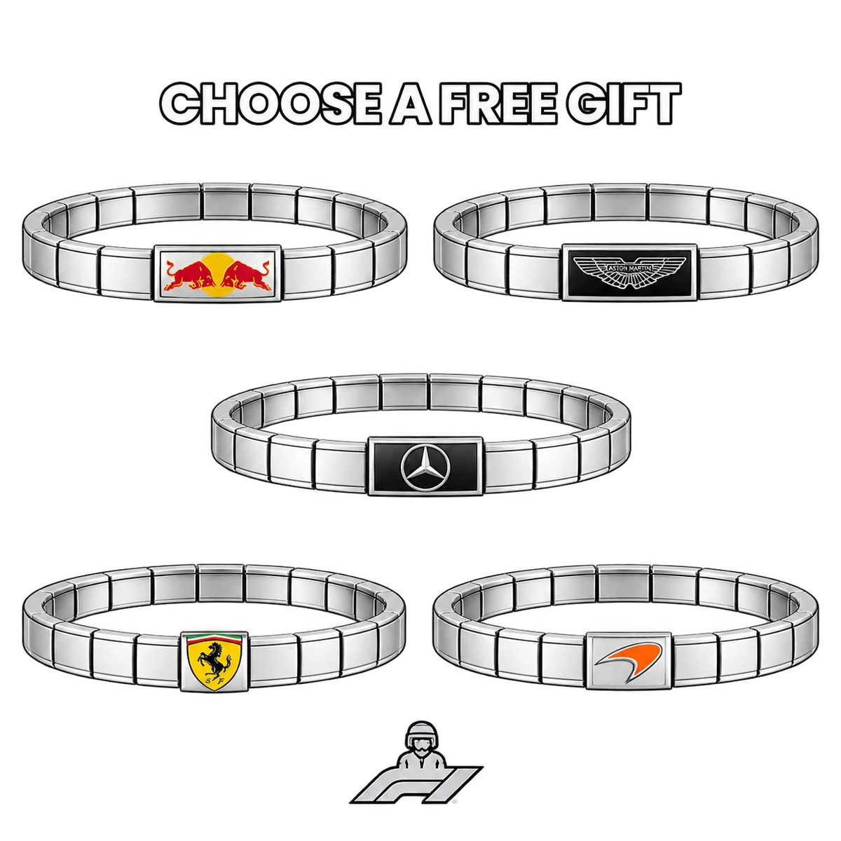 Choose a free gift: team bracelets